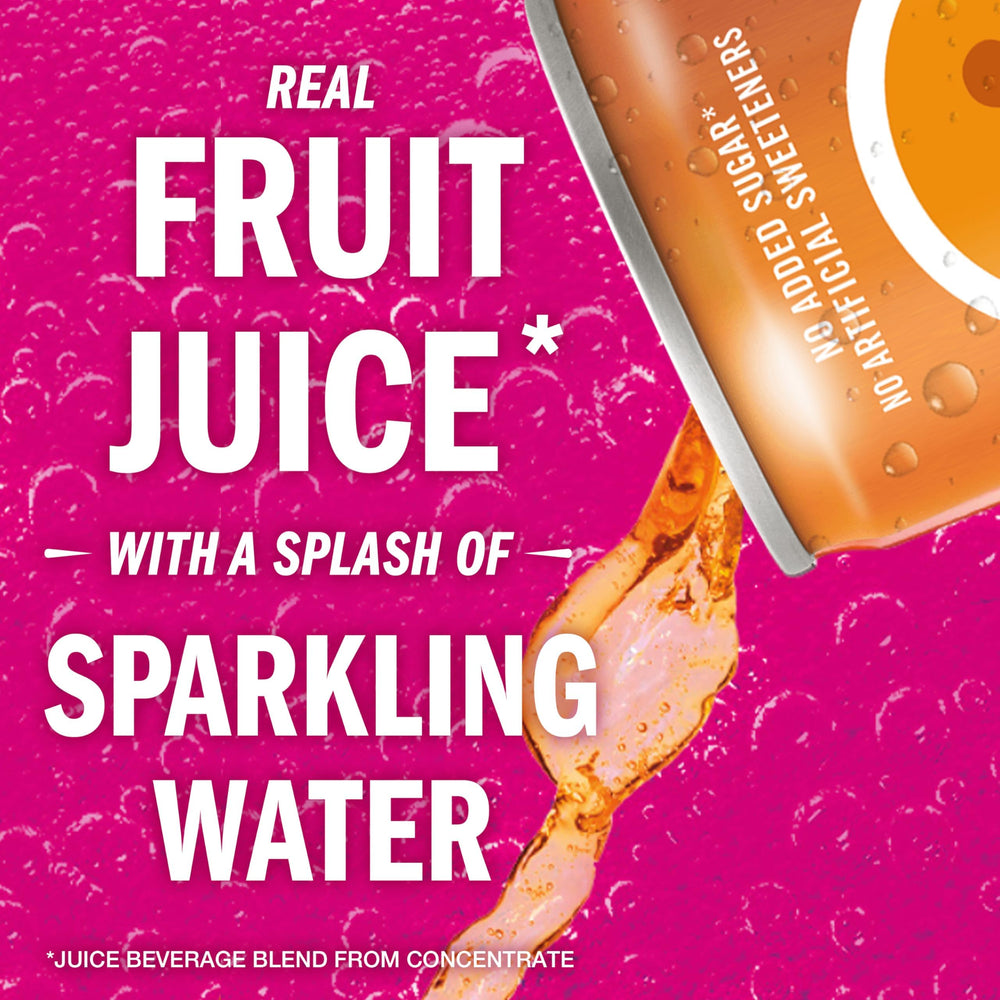 IZZE Clementine can with bubbles highlighting no added sugar