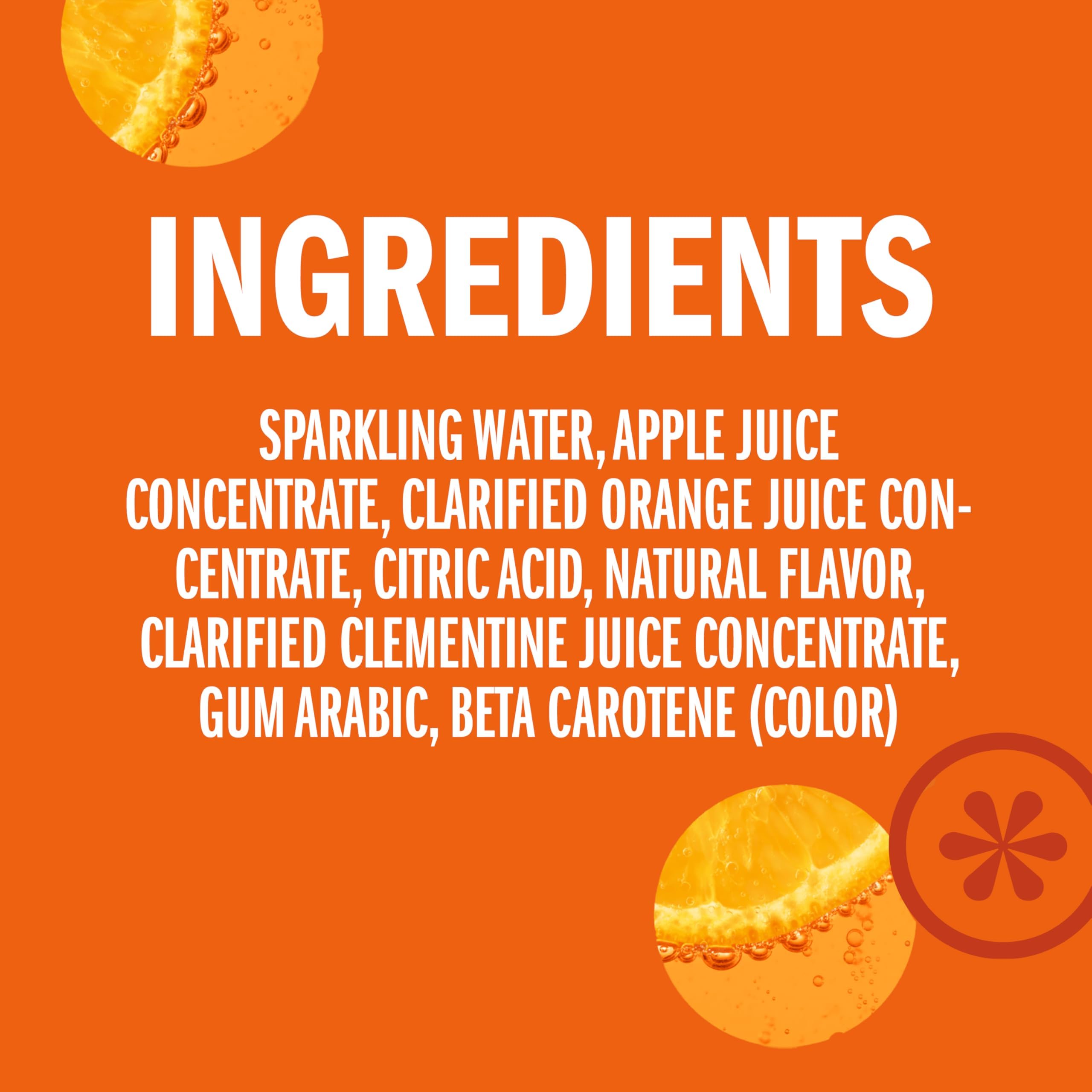IZZE Clementine close-up of juice with 60 percent real fruit flavor in sip