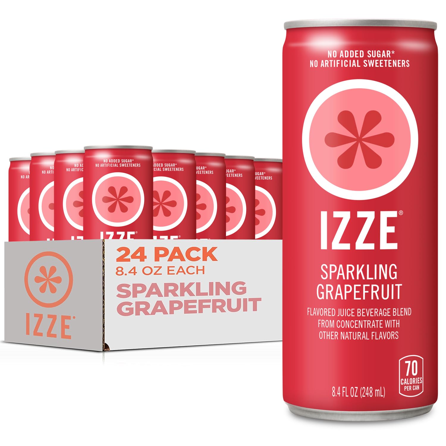 IZZE Grapefruit sparkling juice bottle, perfect for entertaining guests with bold flavor