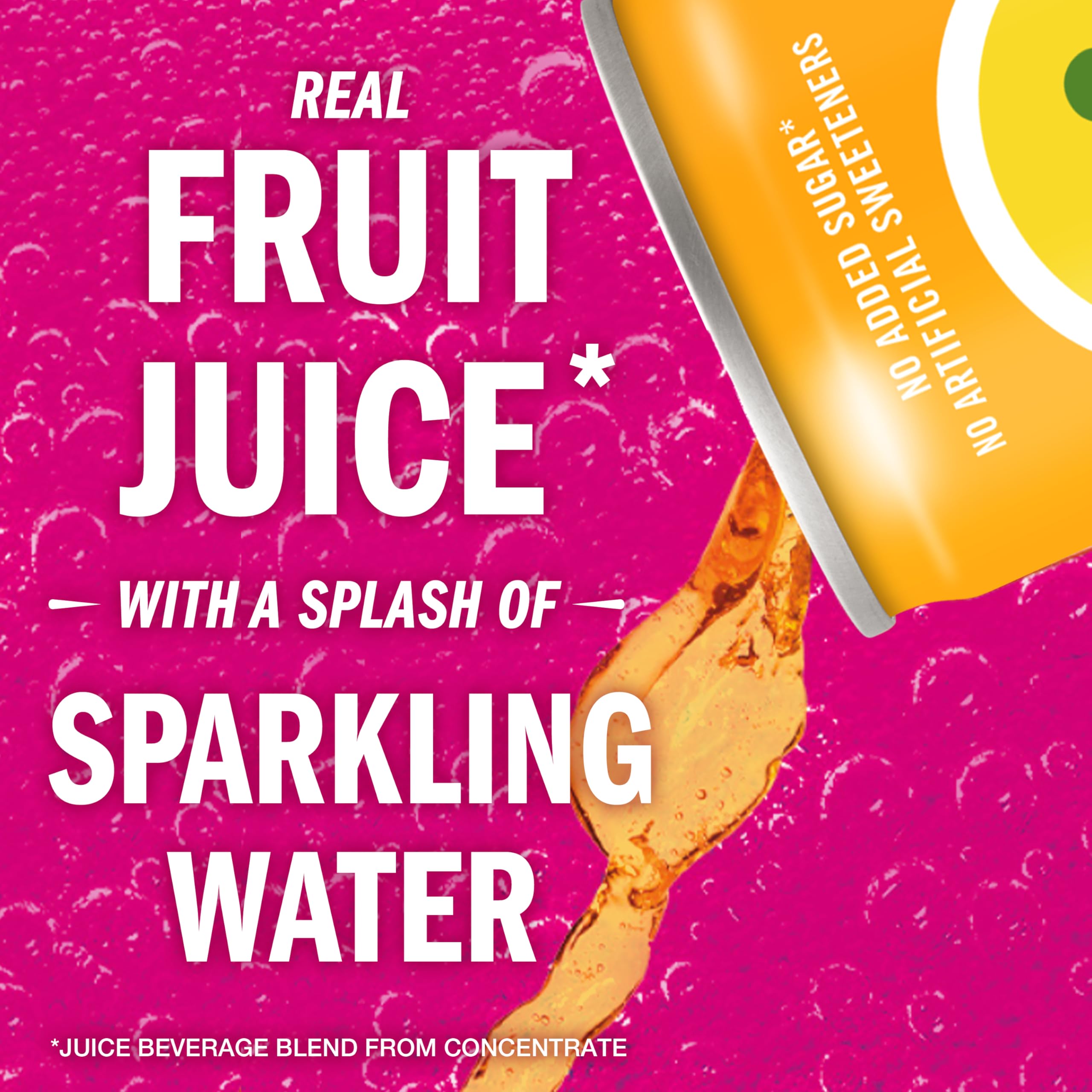 IZZE Pineapple Sparkling Juice glass poured over ice for a sunny moment