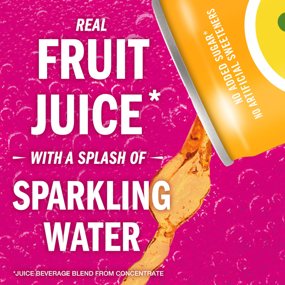IZZE Pineapple Sparkling Juice glass poured over ice for a sunny moment