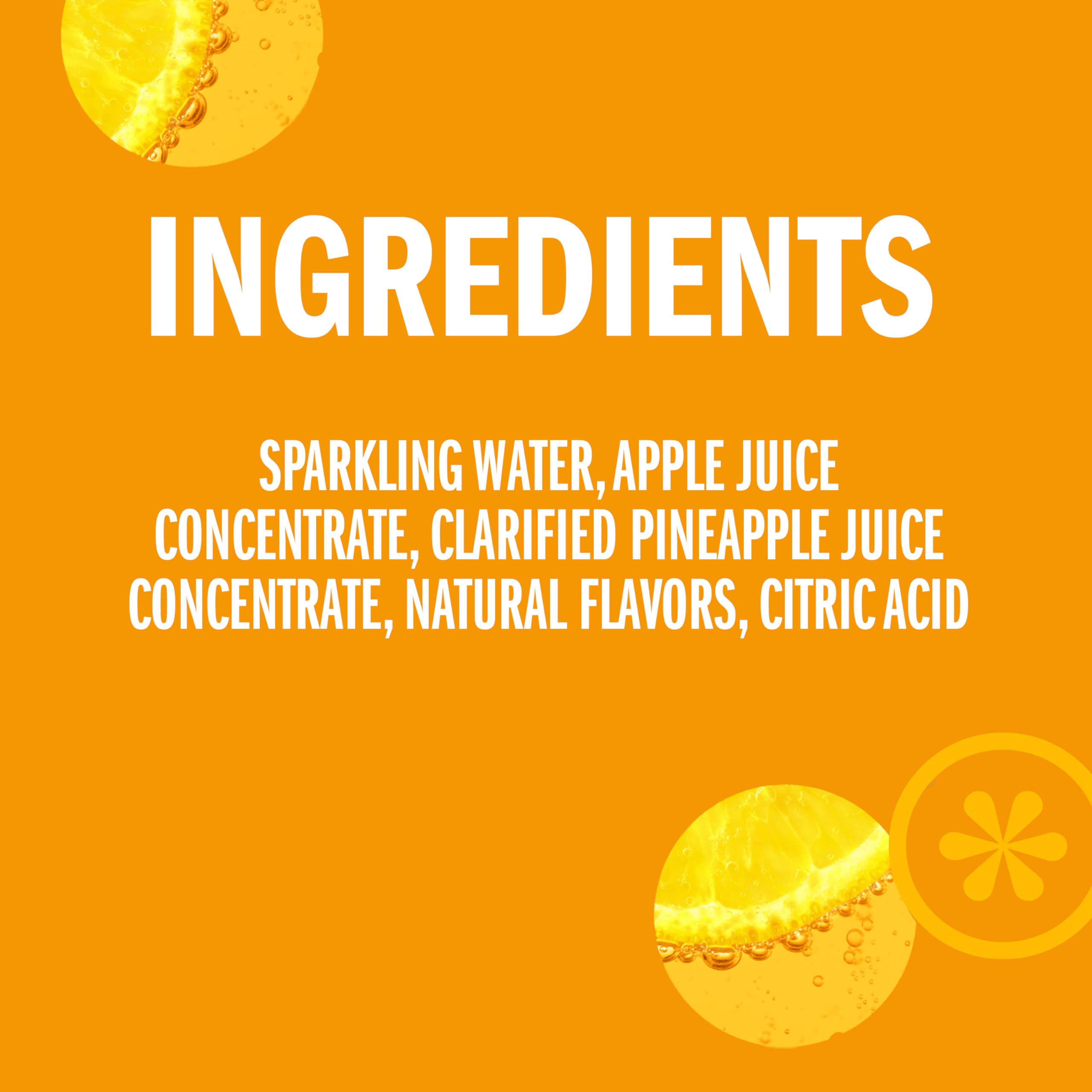 IZZE Pineapple Sparkling Juice pour captured mid-pour for instant charm