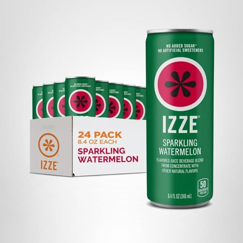 IZZE refreshing scene with bottle and glass inviting everyday enjoyment.