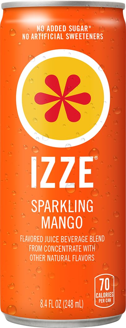 IZZE sparkling Clementine 8oz can highlighting citrus brightness, great for a sunny afternoon break.