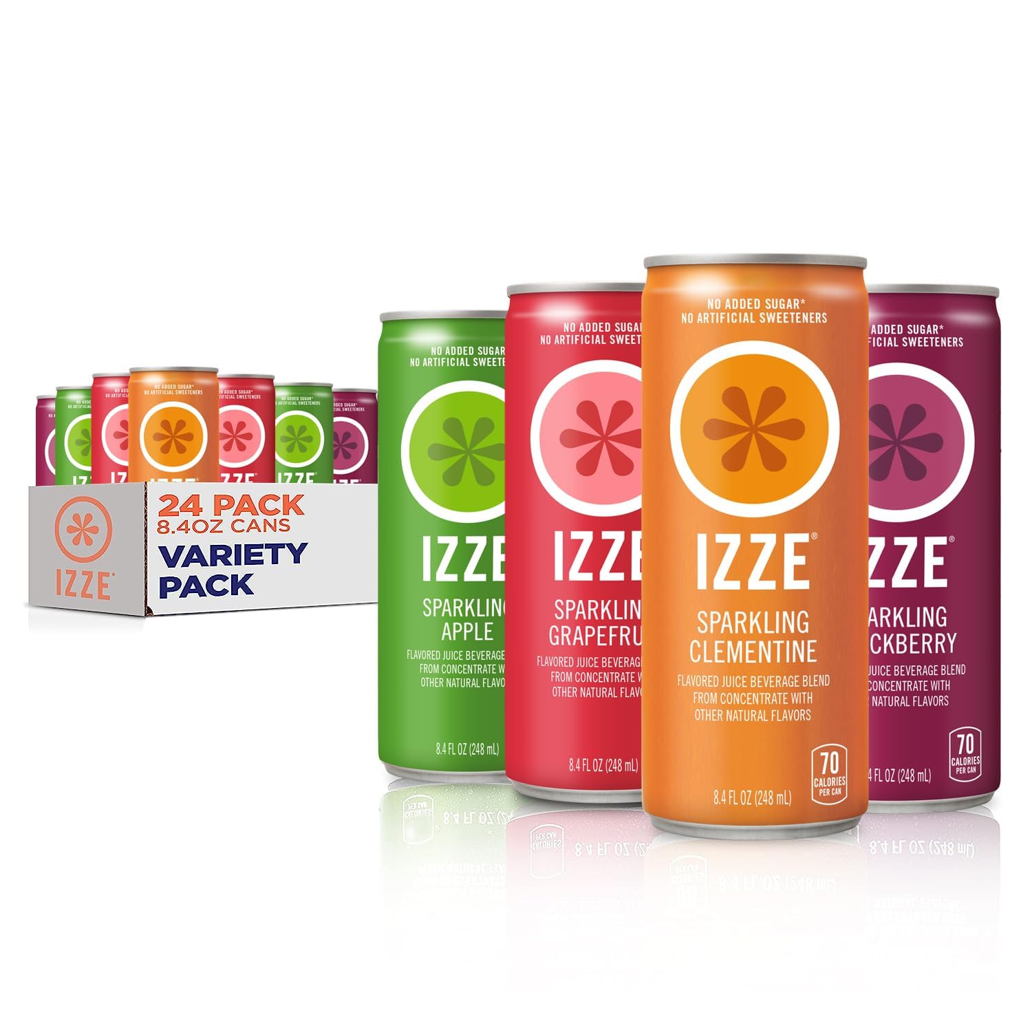 IZZE Sparkling Juice variety pack 24 cans for versatile refreshment