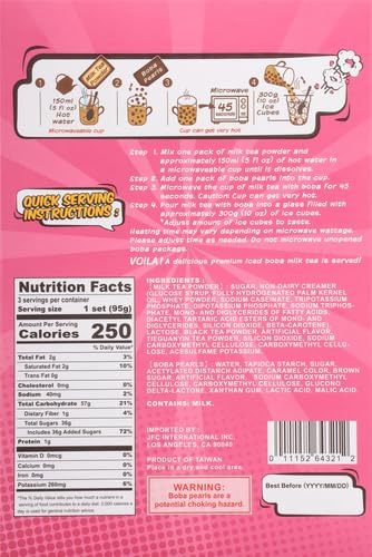 J-BASKET milk tea powder close-up suggests rich flavor in minutes.