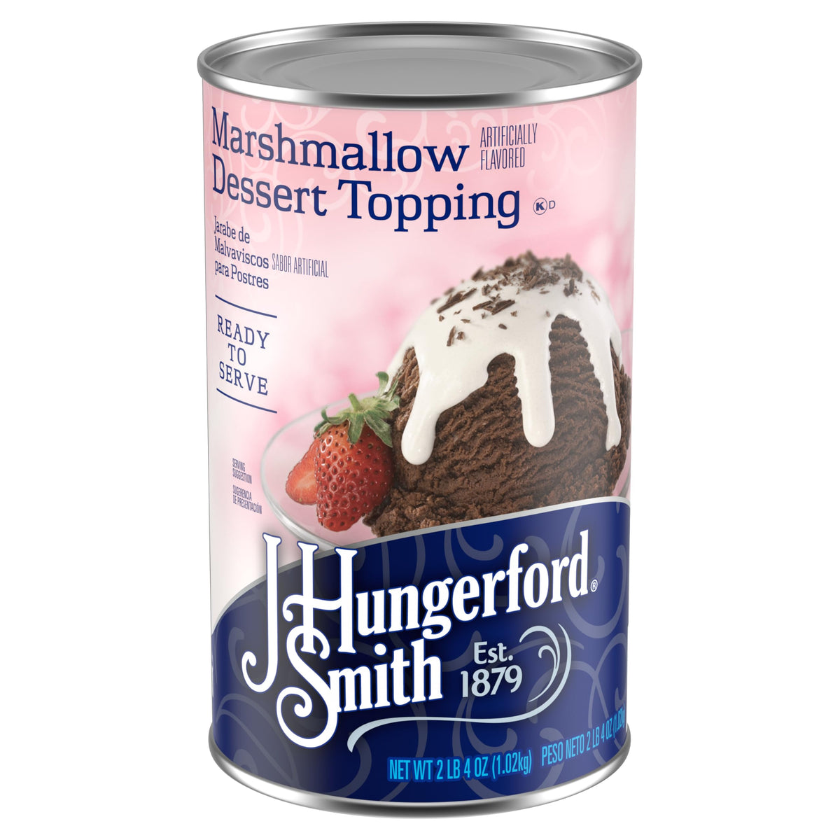 J. Hungerford Smith marshmallow topping can for quick dessert prep