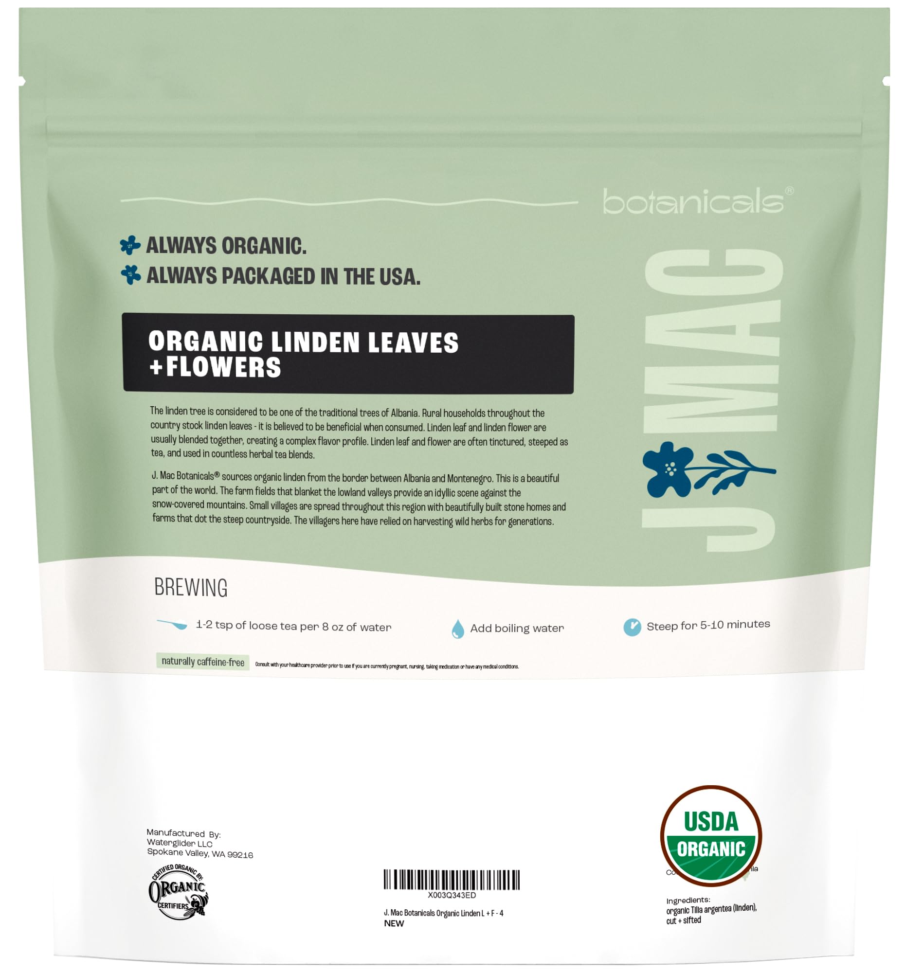J Mac Botanicals family love promise label signaling customer commitment