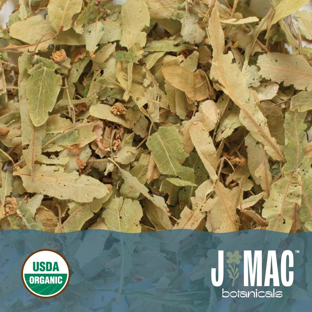 J Mac Botanicals infusion steeping Linden leaves for cozy rituals