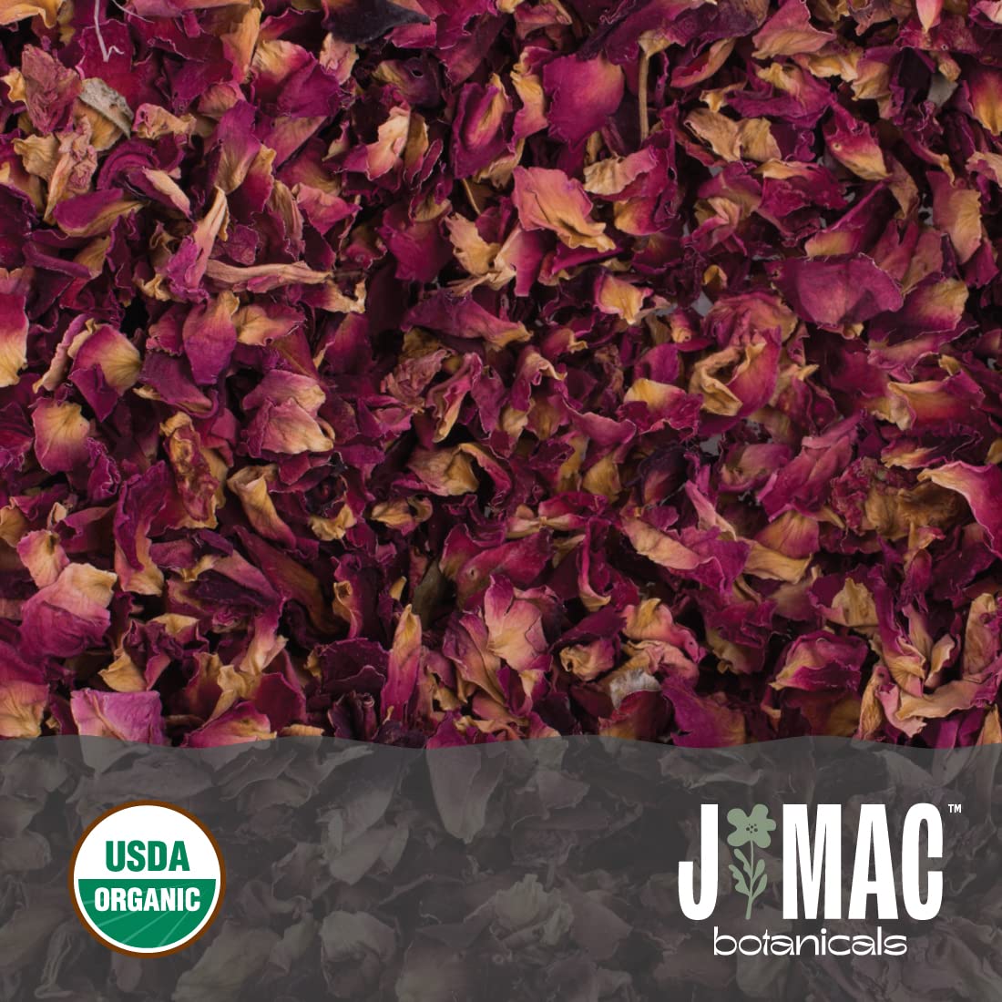 J MAC Botanicals rose petals in bath for spa-like experience