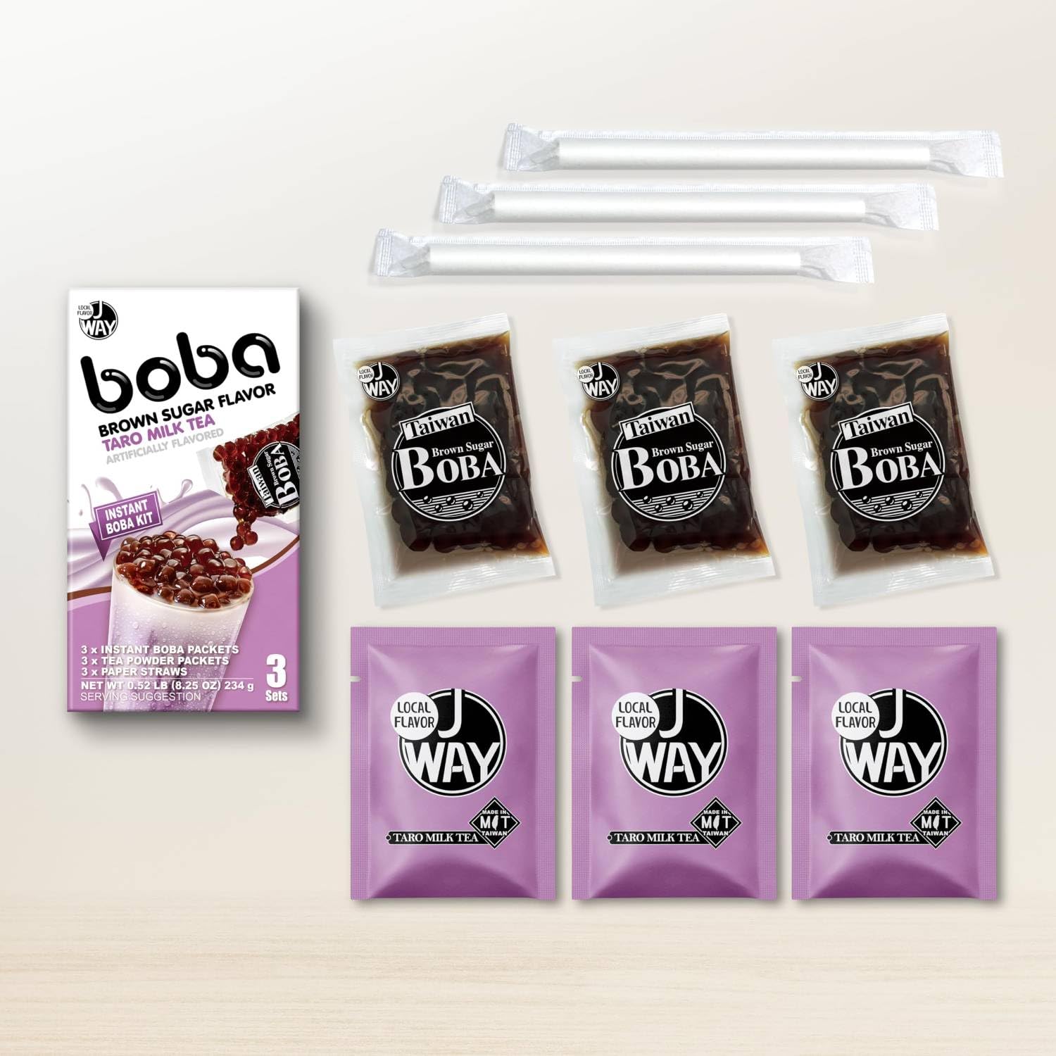J WAY Gift-ready boba kit packaging for tea lovers
