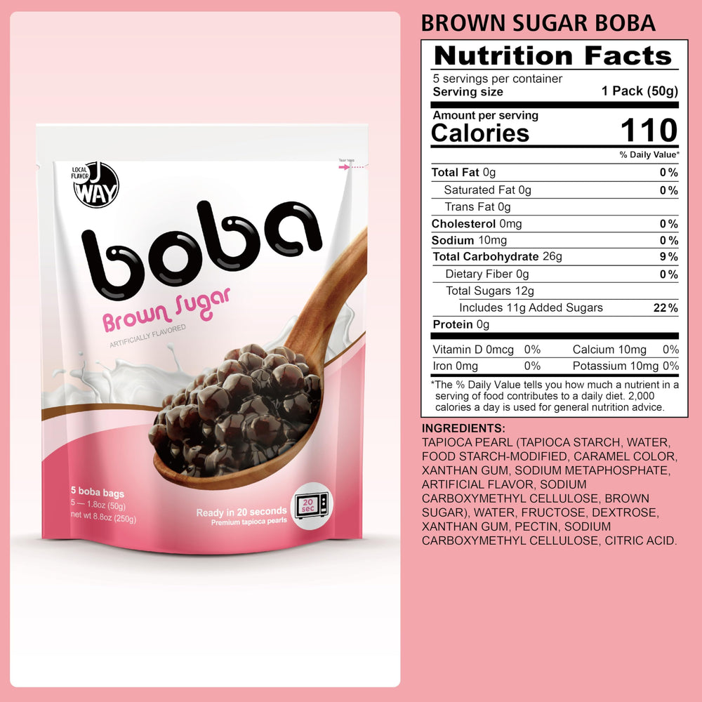 J WAY BOBA pearls microwaved in 20 seconds for fast tea cravings