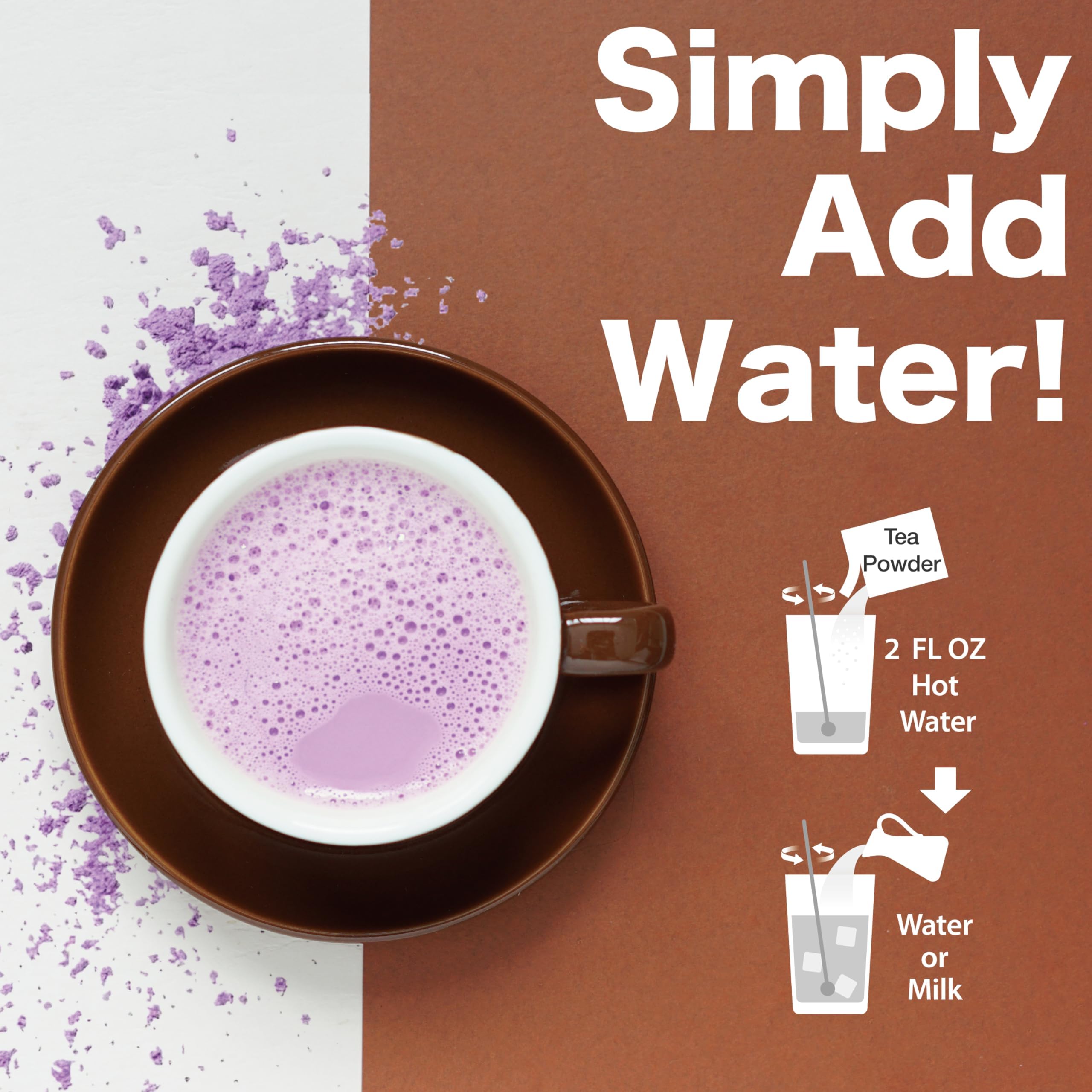 J WAY Local Flavor taro milk tea powder iced tea mix for refreshment.