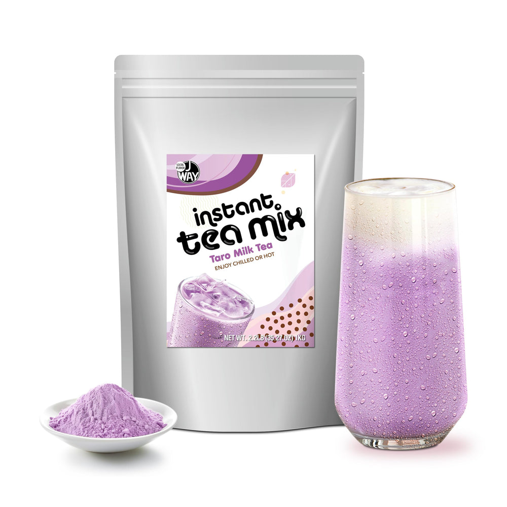 J WAY Local Flavor taro milk tea powder pack for easy home preparation.