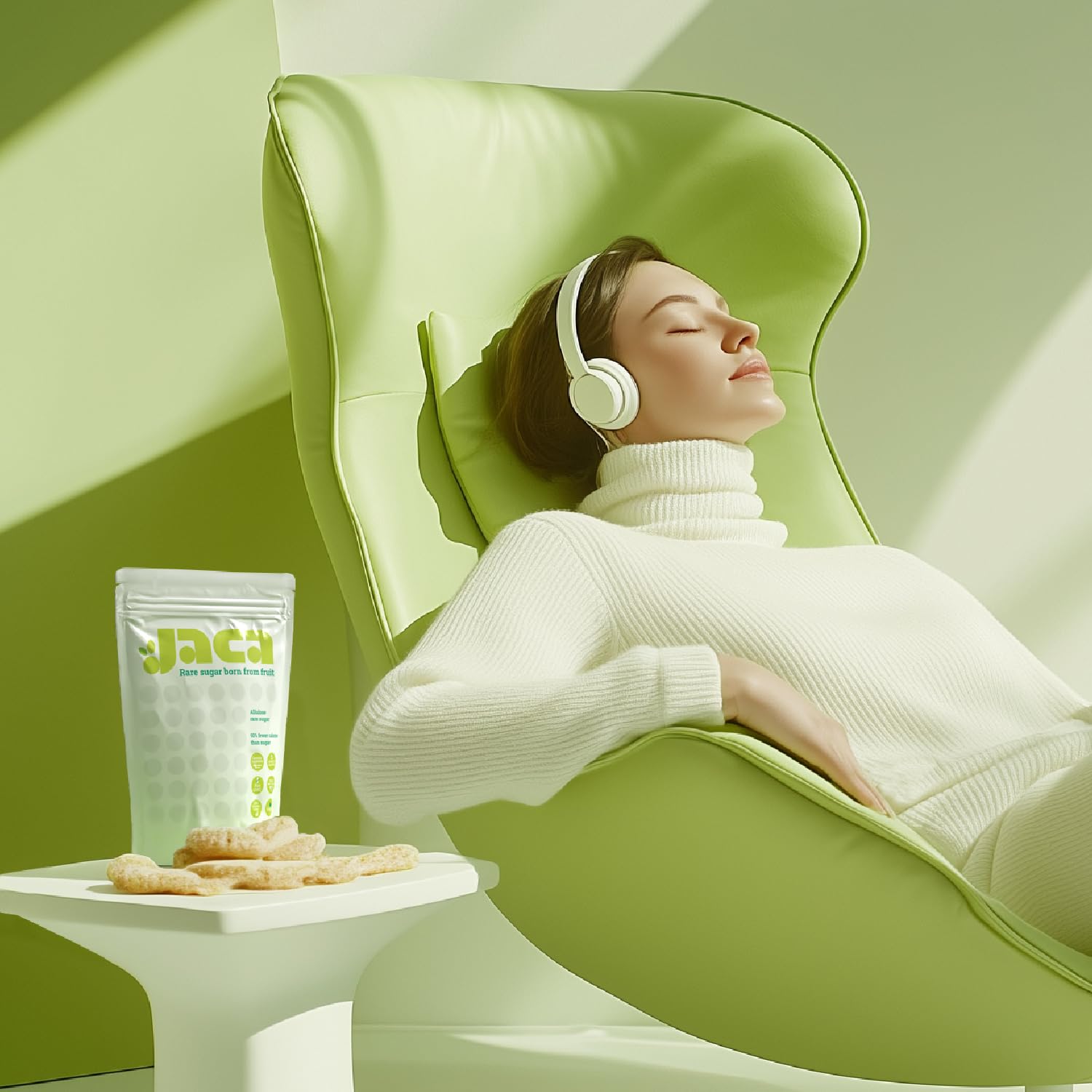Jaca Rare Sugar packaging emphasizes vegan and gluten-free labeling.
