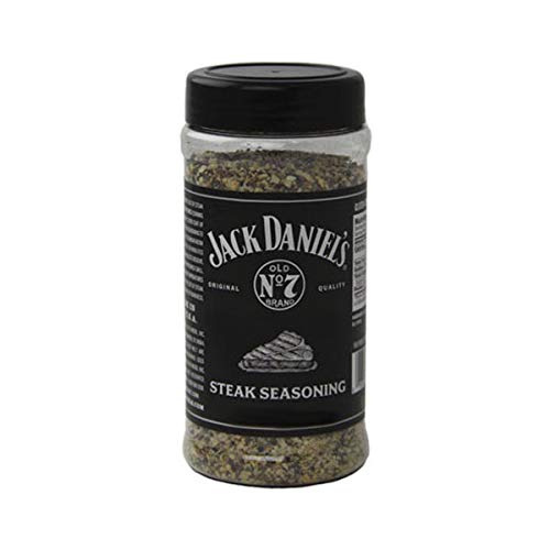Jack Daniel's Steak Seasoning bottle front enhances grilled steak flavor