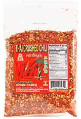 Jack Hua JHC extra-hot crushed Thai chili pepper jar front adds bold heat to meals.