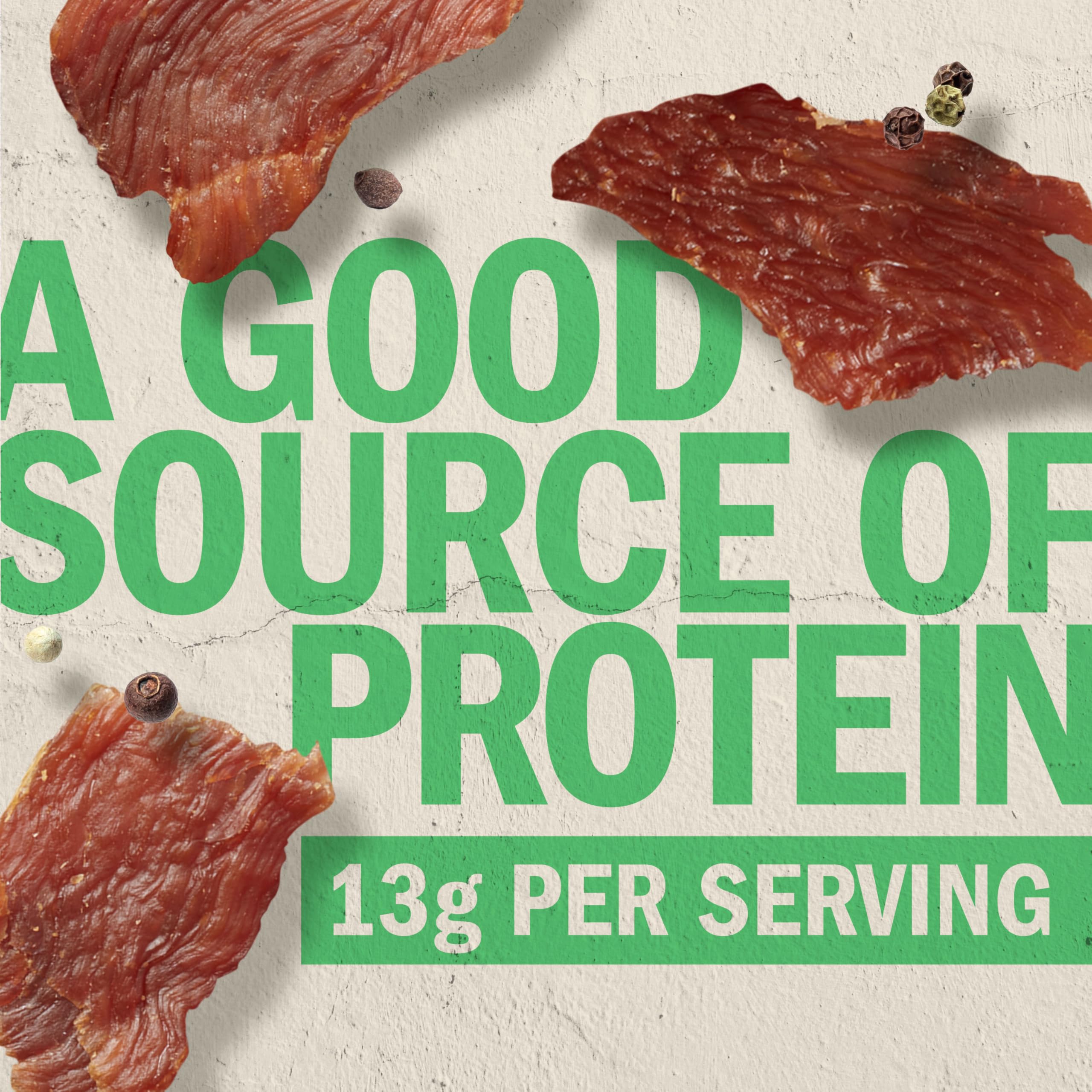 Jack Link's Turkey Jerky Original slices smoky aroma from hardwood smoke.