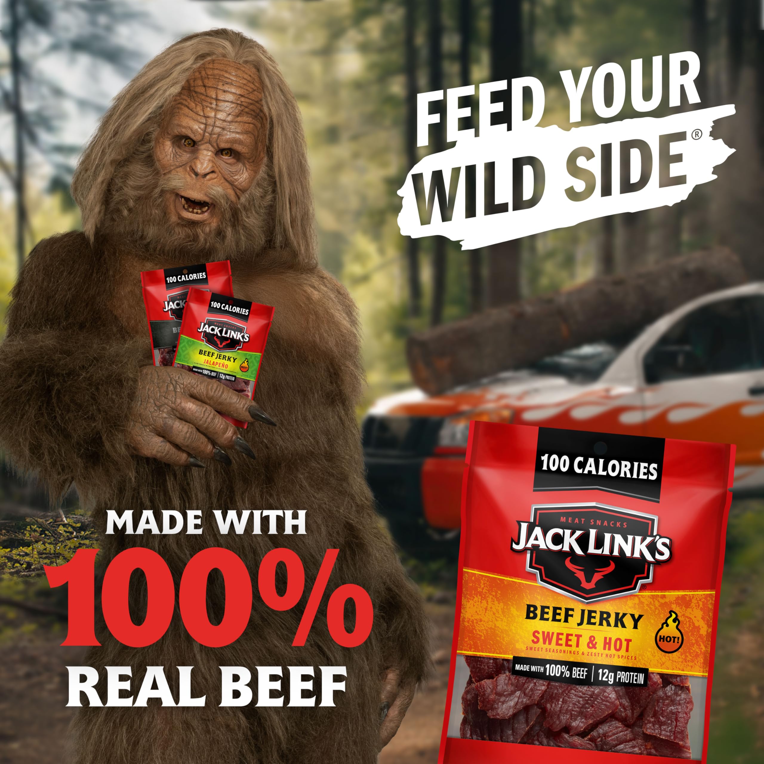 Jack Link's Peppered beef jerky bags deliver rich flavor for any time.