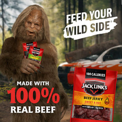 Jack Link's Peppered beef jerky bags deliver rich flavor for any time.