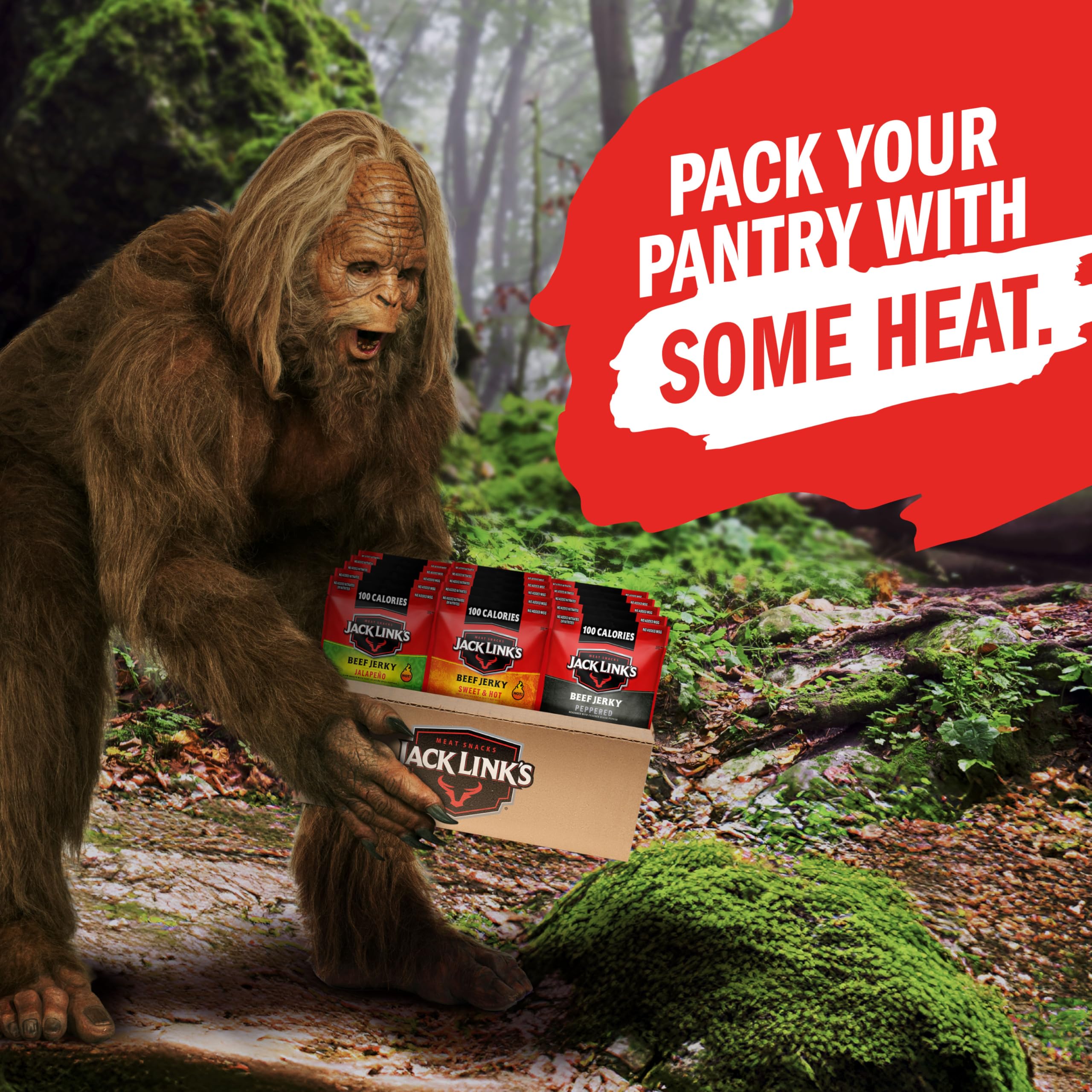 Jack Link's beef jerky is slow-smoked for tender texture and aroma.