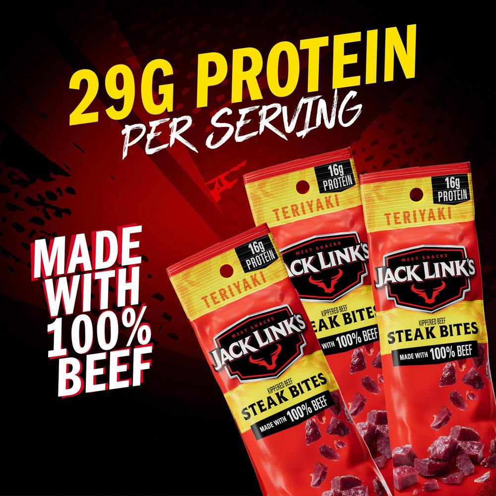 Jack Link's Beef Steak Bites in hand, snack-ready for on-the-go.