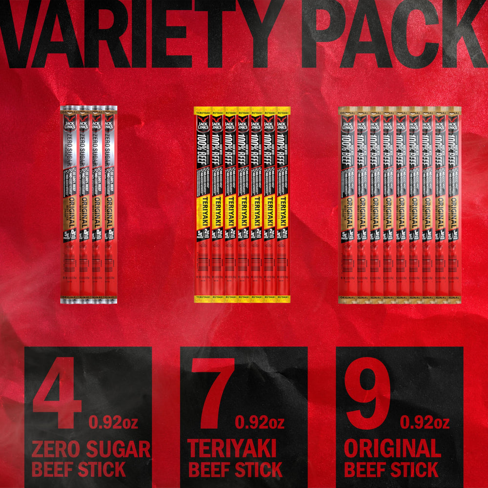 Jack Link's beef sticks bulk pack for family gatherings and on-the-go meals.