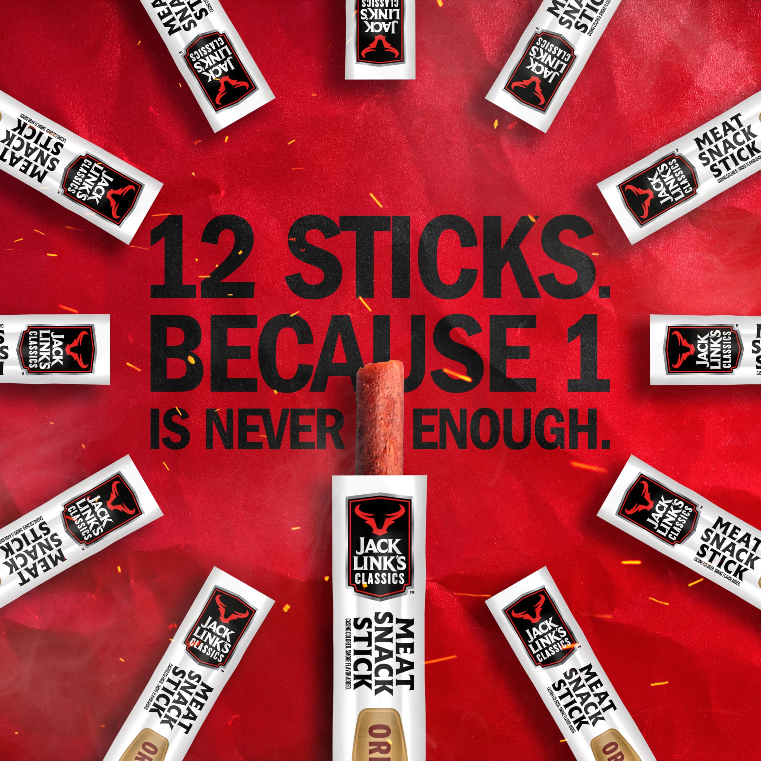 Jack Link's Original pantry-ready sticks for anytime snacking.