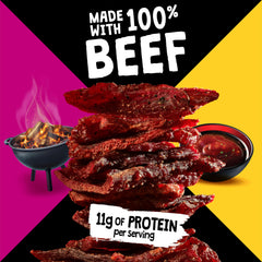 Jack Link's DUOs jerky close-up highlights premium beef quality