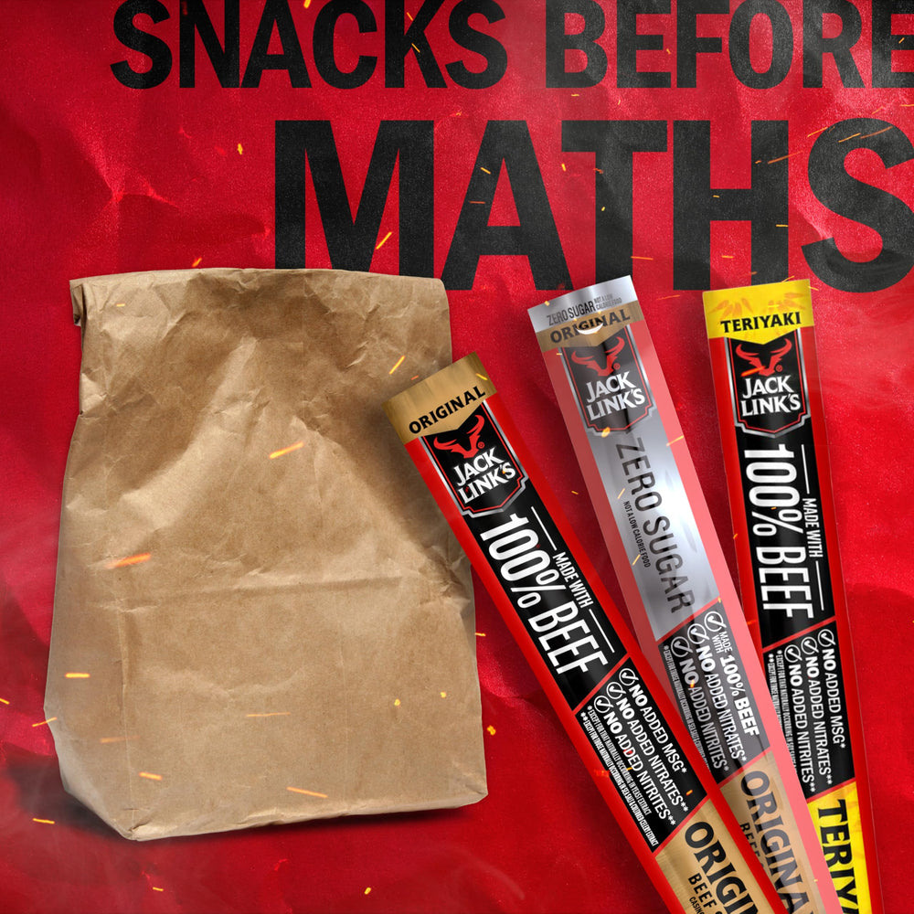 People packing Jack Link's sticks for lunchboxes and road trips.