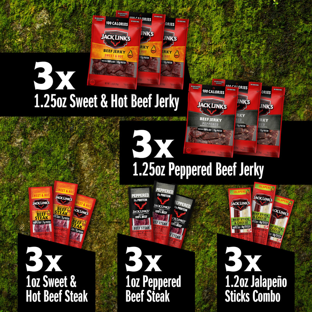 Jack Link's gift box close-up, premium spice blends for gifting.
