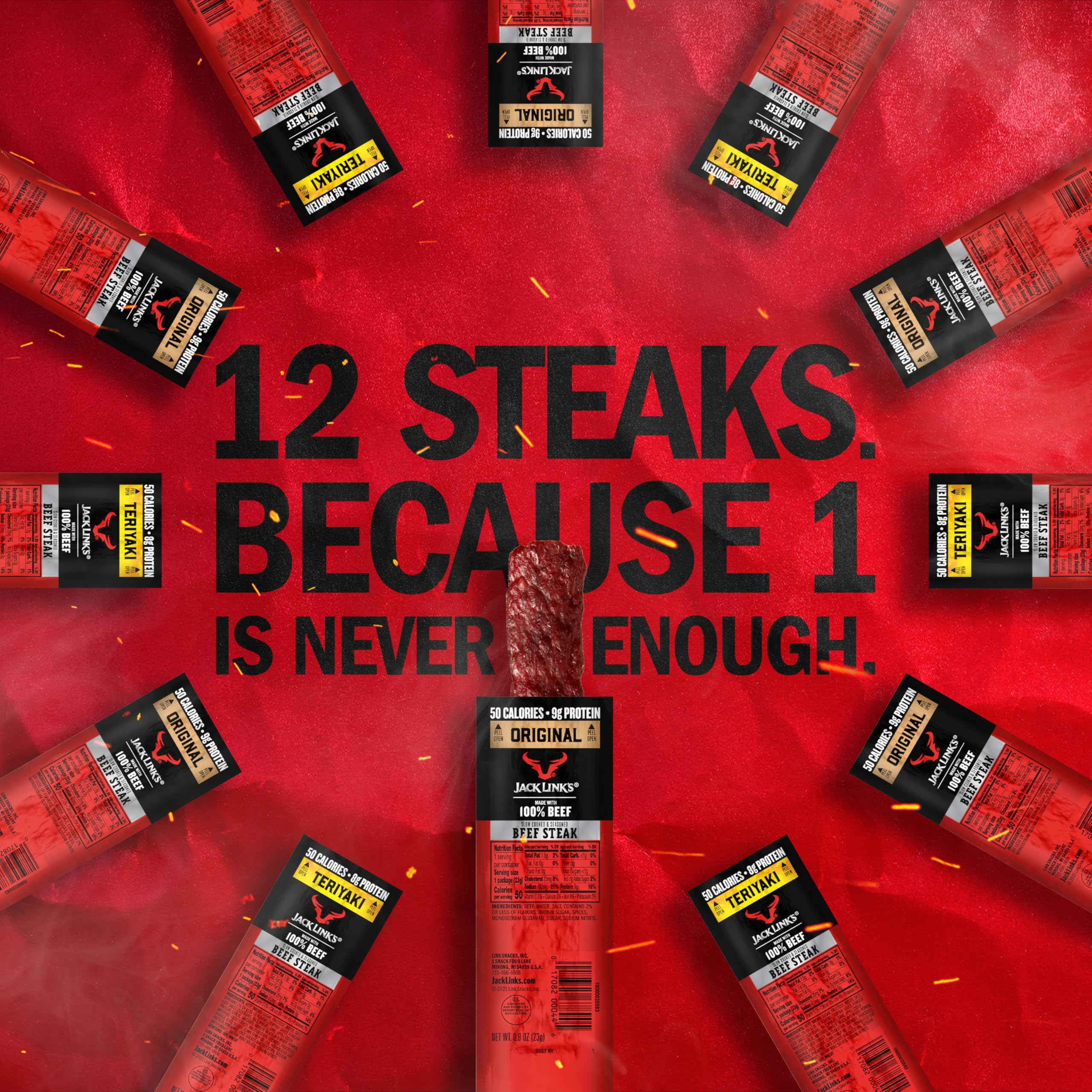 Jack Link's hardwood-smoked seasoning image communicates bold, full flavor.
