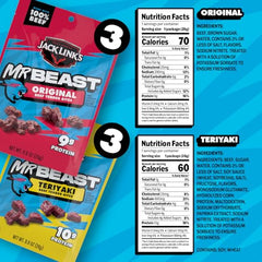 Jack Link's MrBeast Tender Bites Teriyaki Pack for flavorful on-the-go snacking.