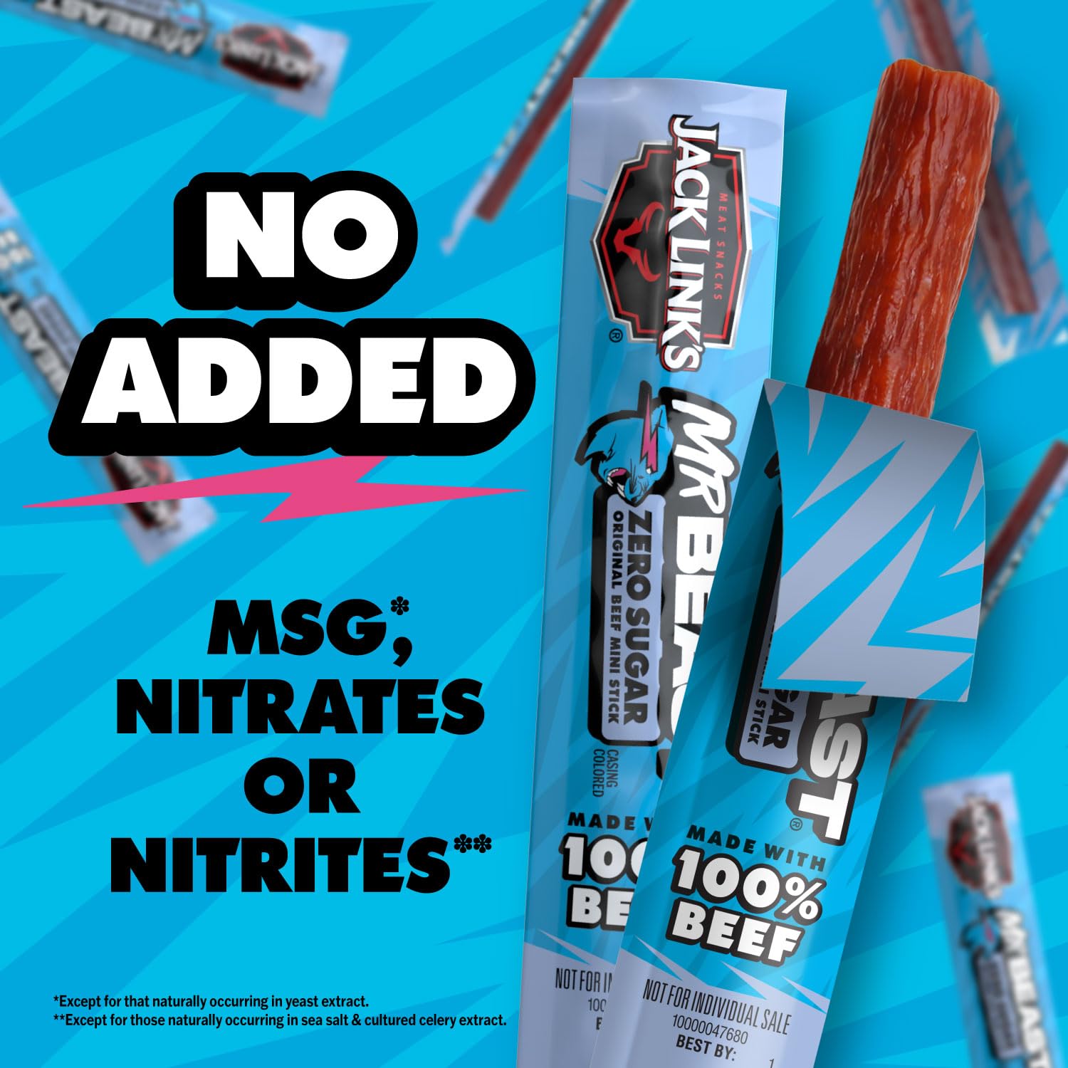 3D view of the beef sticks in a pantry-ready setup