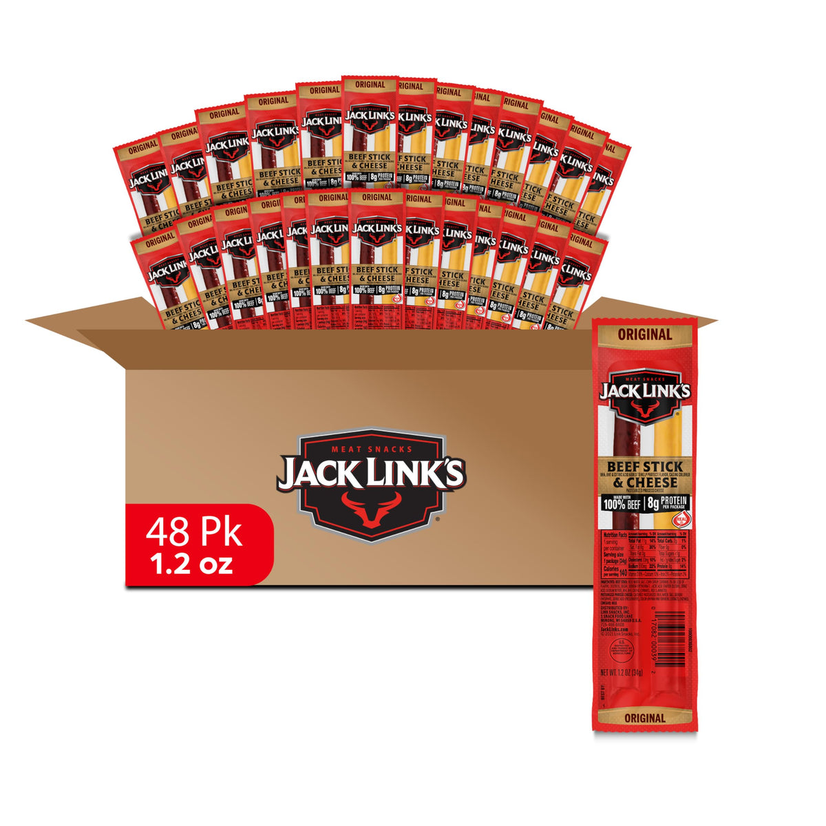 Jack Link's Original Beef & Cheese Combo bulk pack for easy bulk snacking