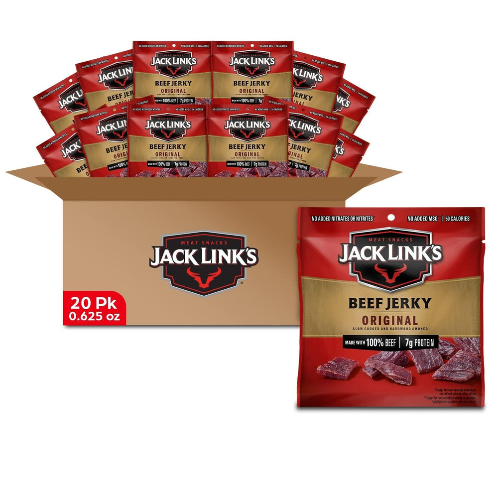 Jack Link's Original Beef Jerky 20-pack packshot for on-the-go protein