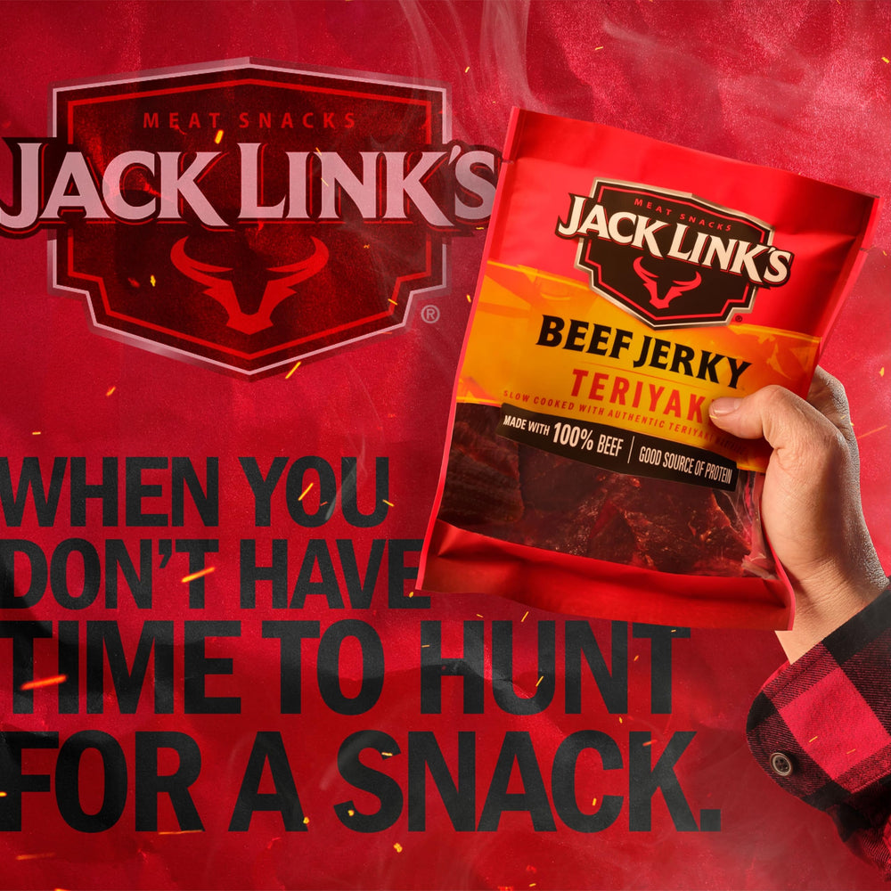 Gluten-free label on the Jack Link's Teriyaki Beef Jerky bag.