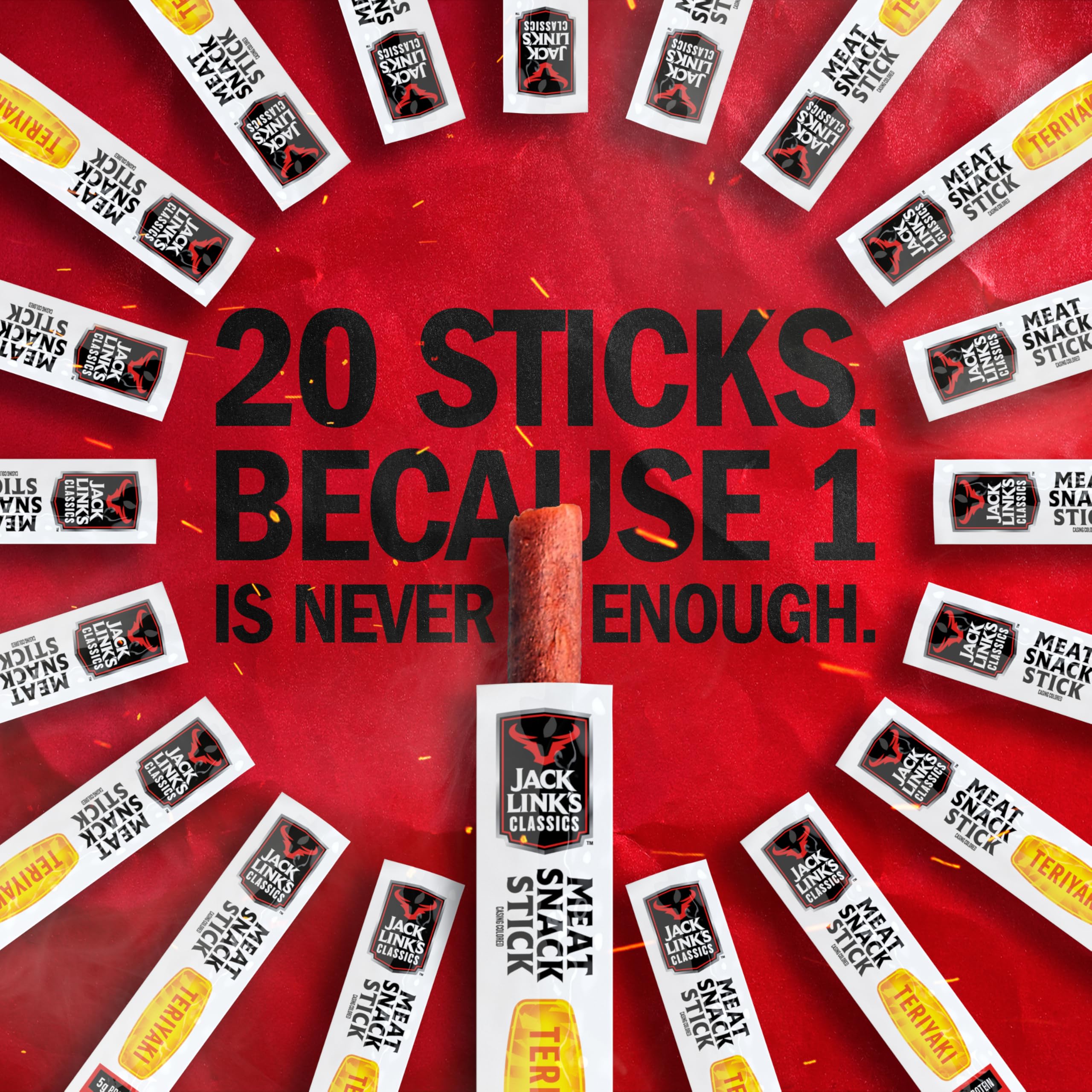 Jack Link's Teriyaki meat-stick grilled-smoked finish delivers rich flavor.
