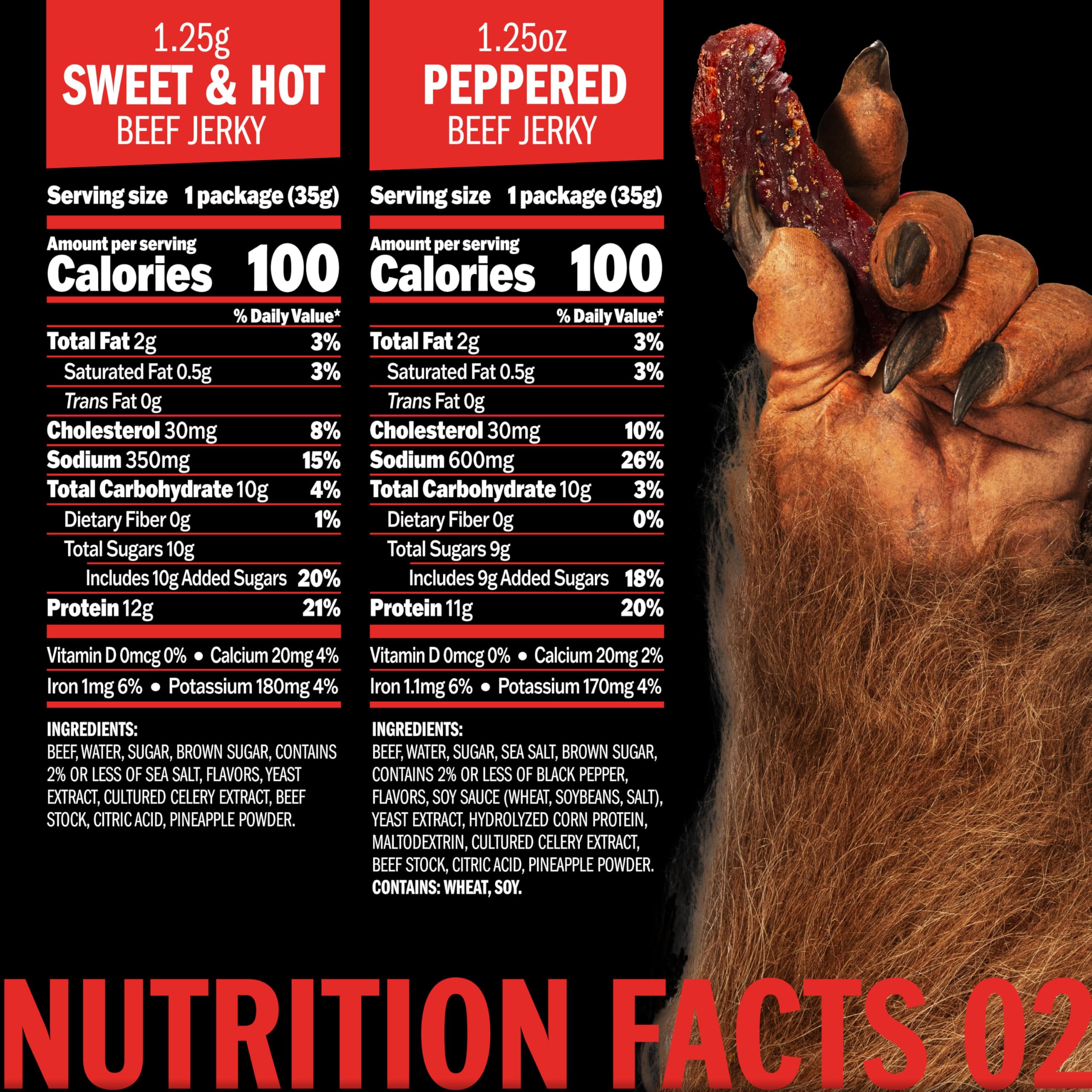 Shelf-ready jerky for travel and workouts.