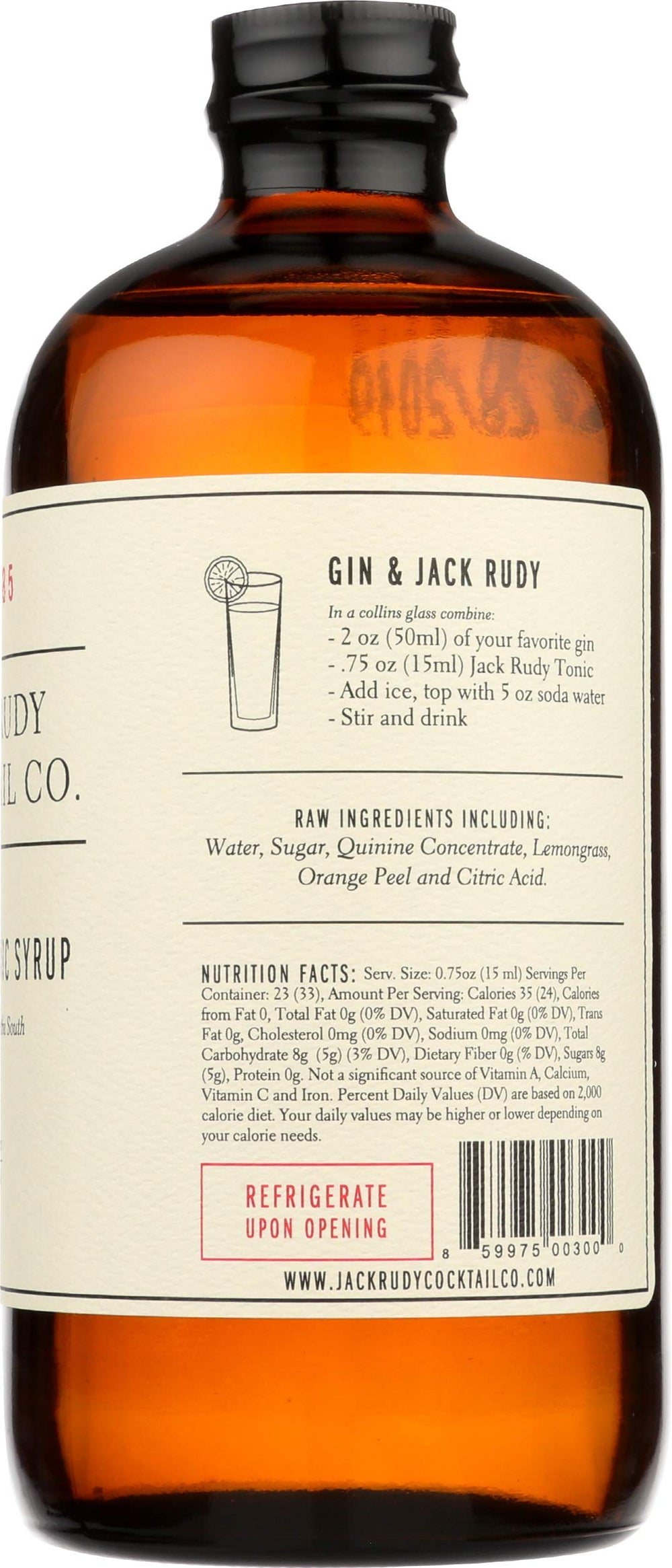 Jack Rudy tonic label art-forward design attracts discerning cocktail lovers