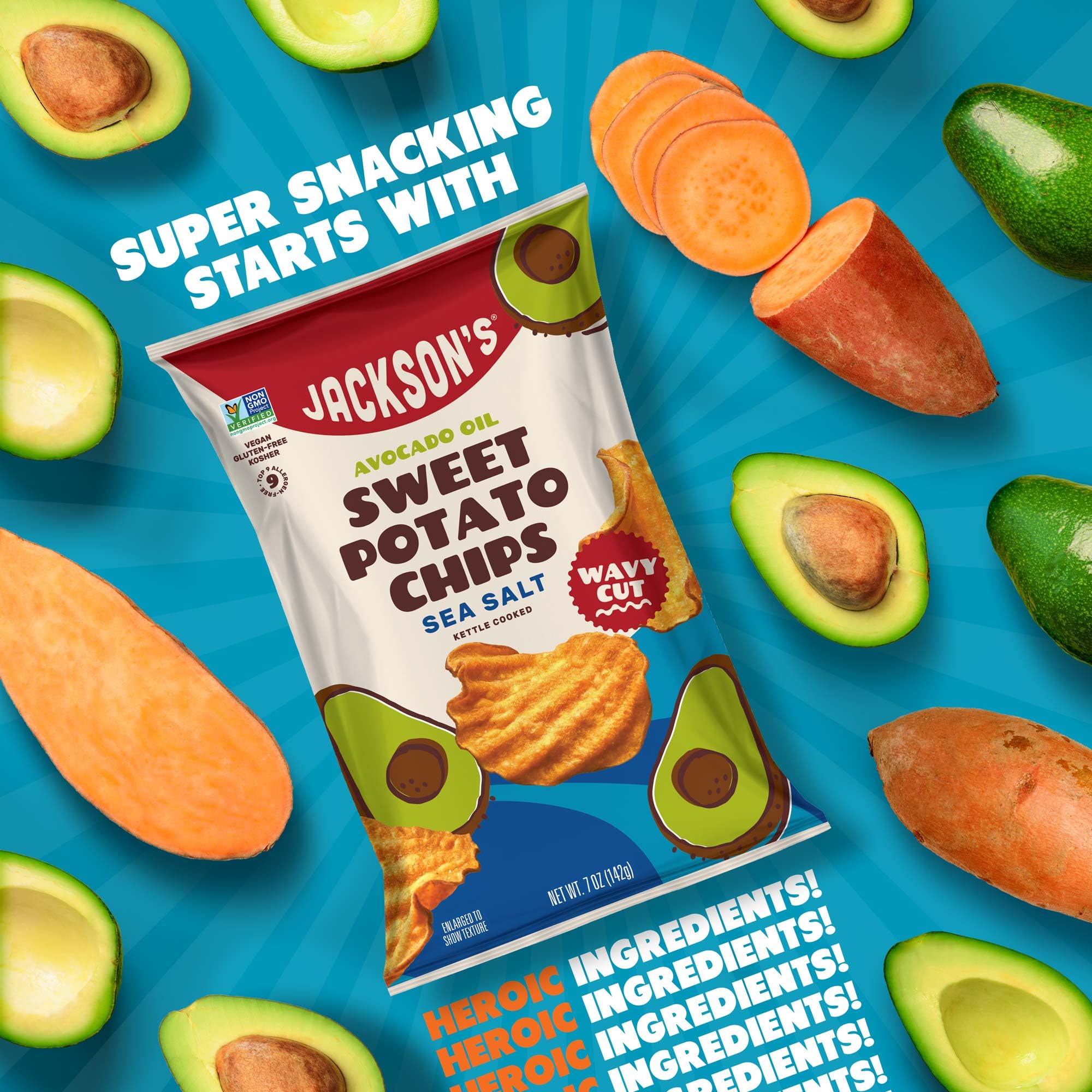 Jackson's avocado-oil chips offer sturdy crunch suitable for dips and bites.