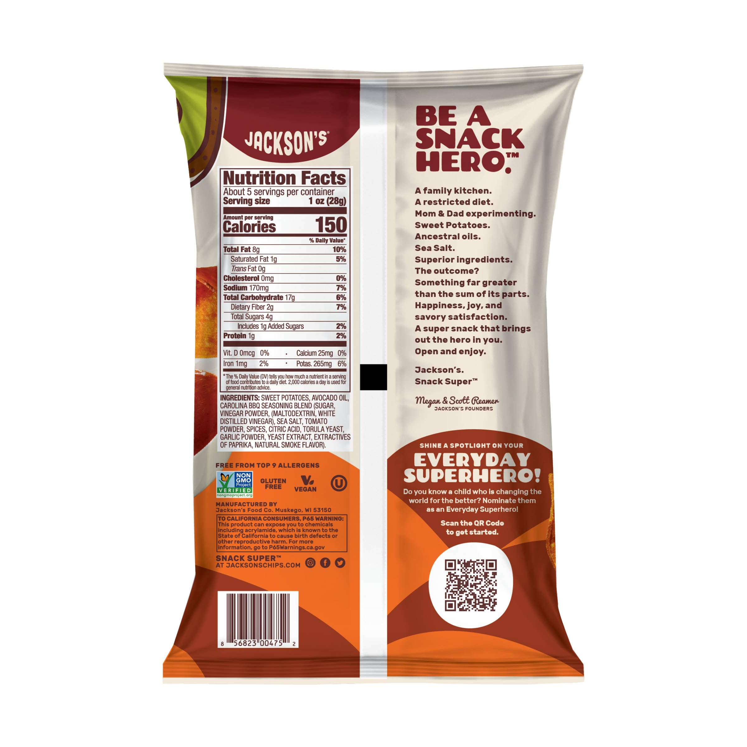 Jacksons Chips Sweet Pot Carolina BBQ plate—ideal for sharing at parties.