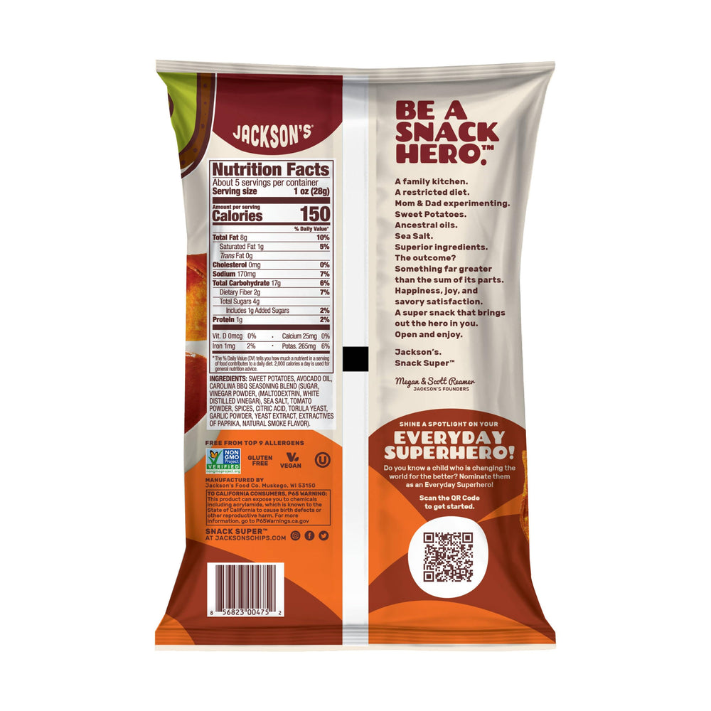 Jacksons Chips Sweet Pot Carolina BBQ plate—ideal for sharing at parties.