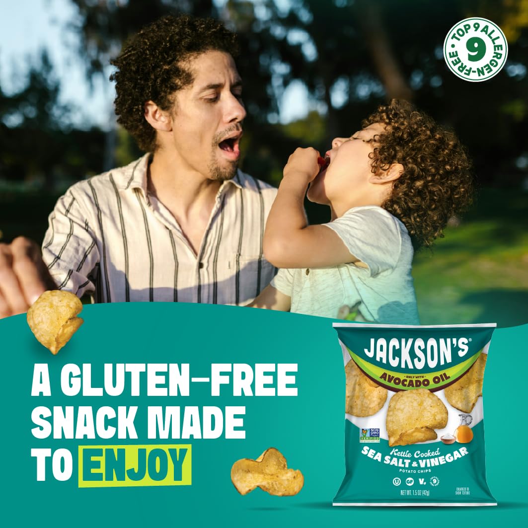 Jackson's Classic Kettle Chips snack packs ready for lunchboxes and travel