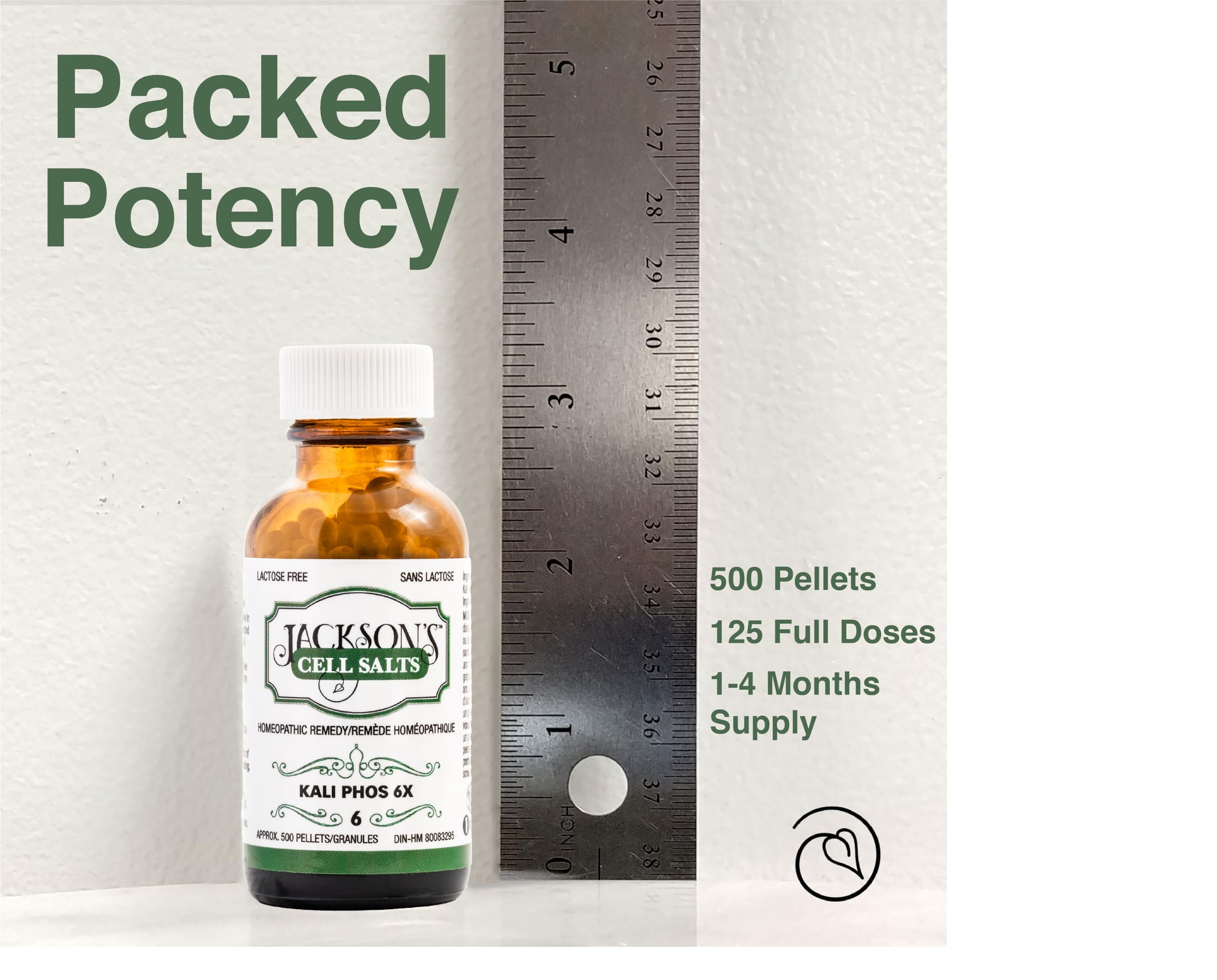 Usage card illustrating simple twice-daily dosing for Kali Phos 6X