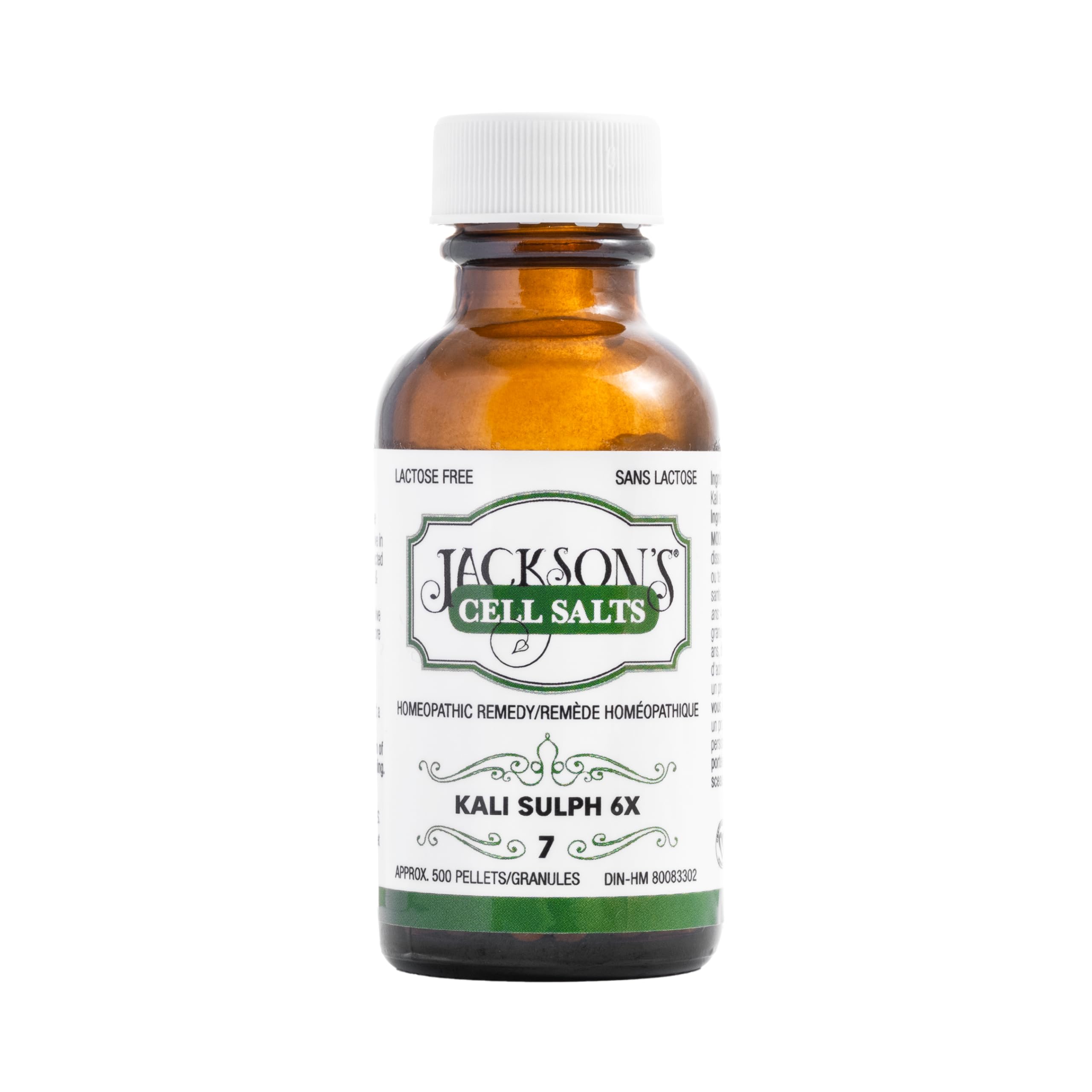 Jackson's Kali Sulph 6X bottle front view for daily tissue salt routine