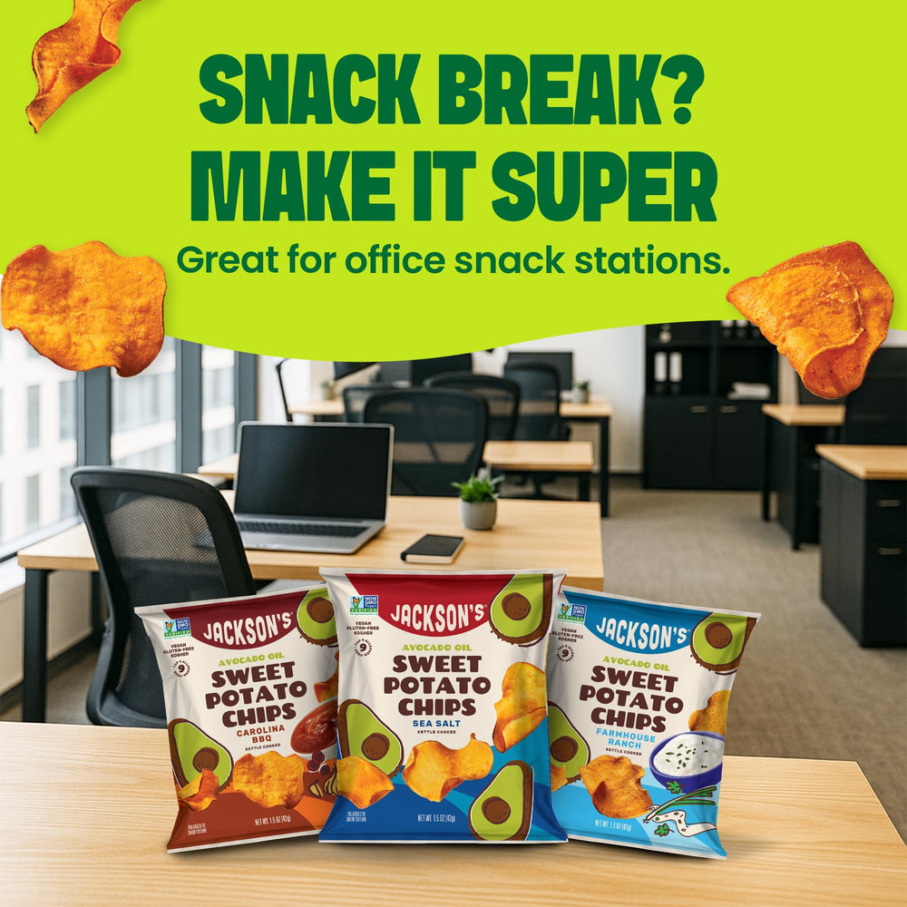 Jackson’s premium oils and organic sweet potatoes define quality snacking.