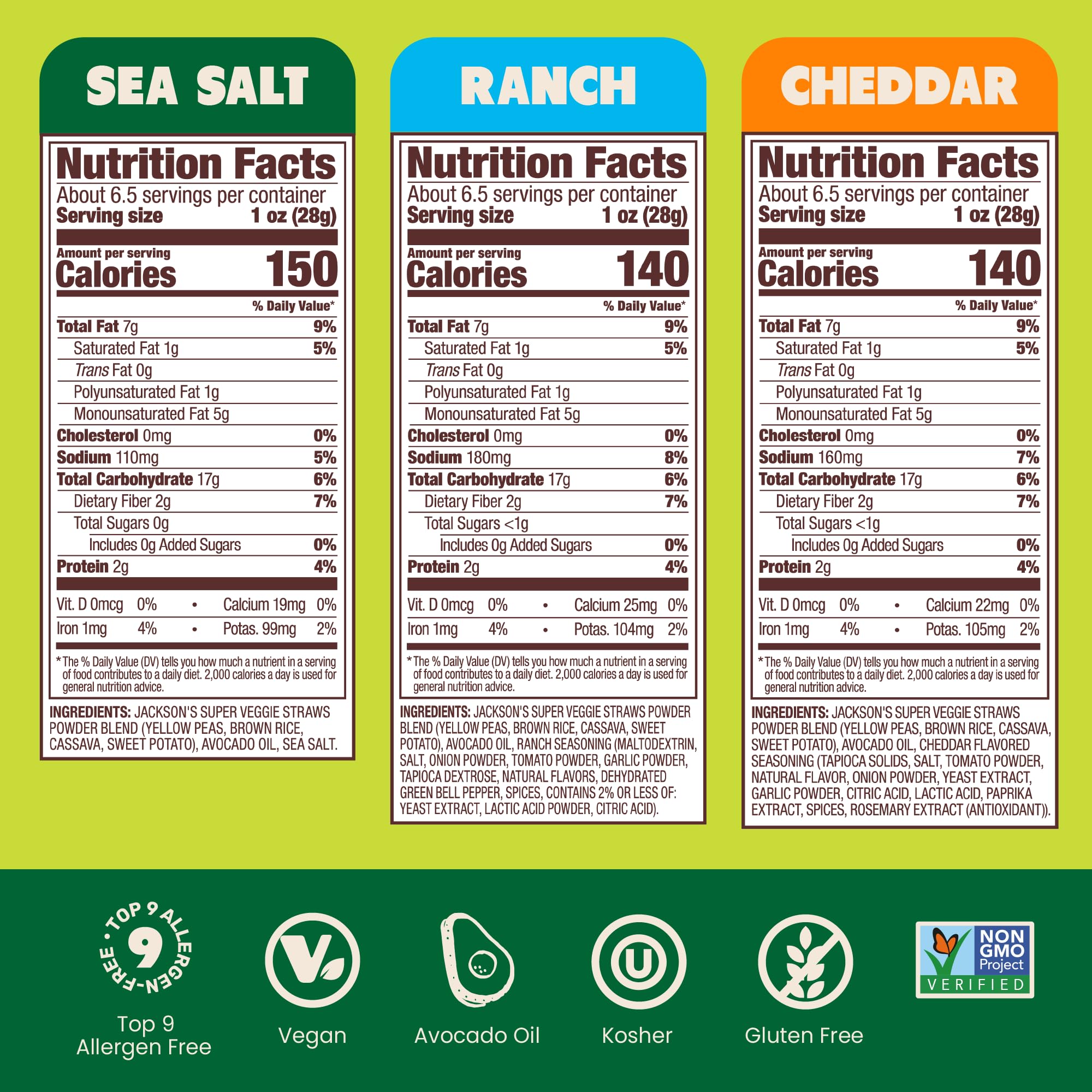 Jackson’s Ranch flavor veggie straws bag offering savory crunch for on-the-go snacking.