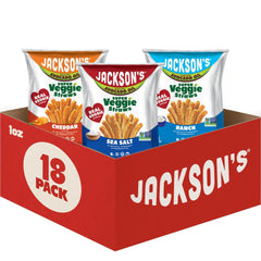 Jackson's Super Veggie Straws Sea Salt bag with bold crunch.