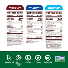 Jackson’s avocado-oil sweet potato chips ranch flavor, tangy crunch for on-the-go snacking.